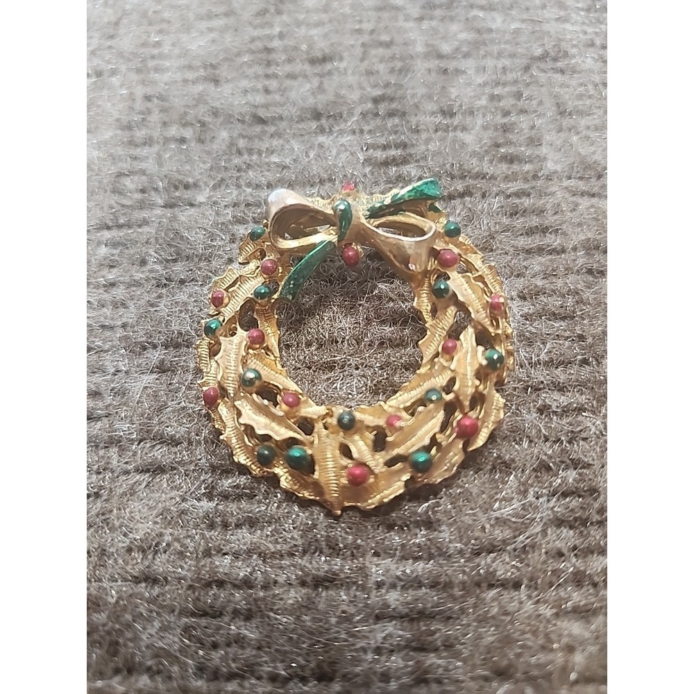 Vintage Brooch Christmas‎ Wreath